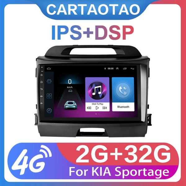 

player 2g + 32g 9"2din android 8.1 go car dvd for kia sportage 3 4 2010 2011 2012 2013-2021 radio gps navigation wifi