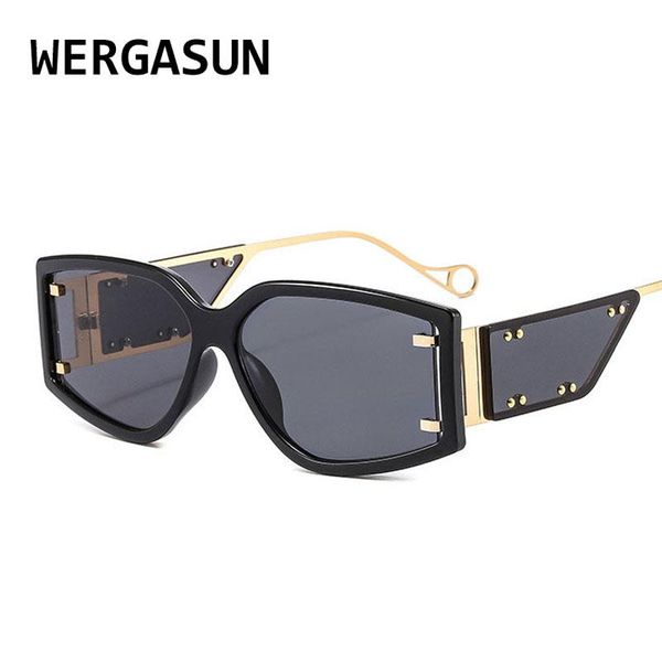 

sunglasses wergasun brand designer women sun glasses 2021 square men's luxury, White;black