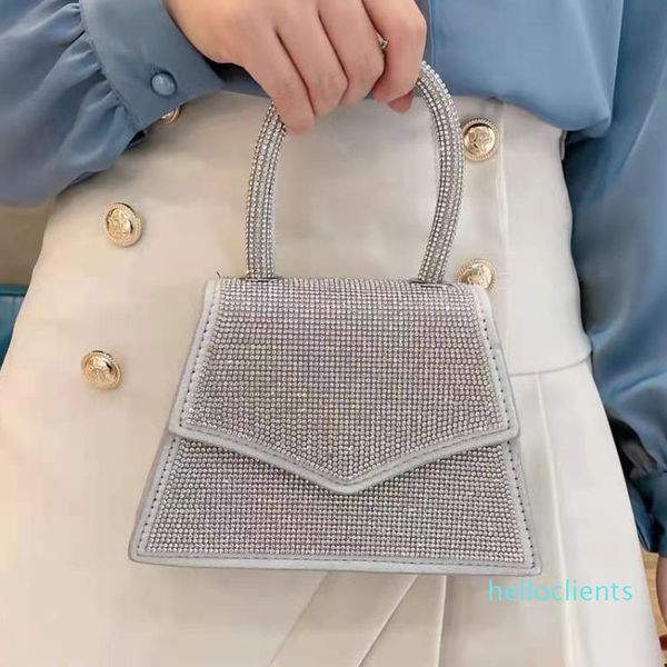

2021 luxury designer bags high-quality large-capacity flash diamond bag water foreign advanced sense inlaid handbag women's fashion