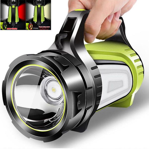 

super bright powerful usb led searching torches 2 side night light lamp hand camping lantern rechargeable battery flashlights