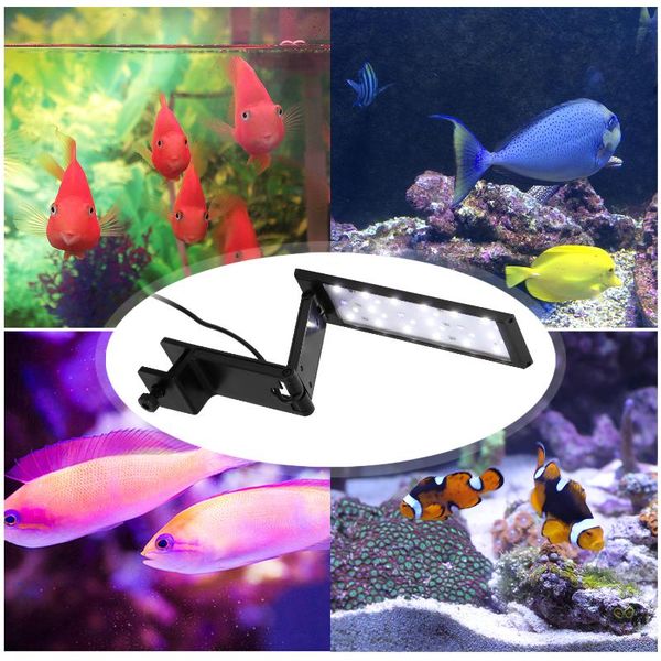 

aquariums lighting aquarium light for fish tank planted 7w led anti-fog clip-on luces lights lamp