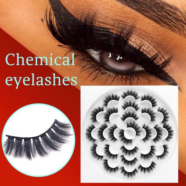 

false eyelashes 13 pairs of mink receptacle thicker and longer maquiagem makeup tool