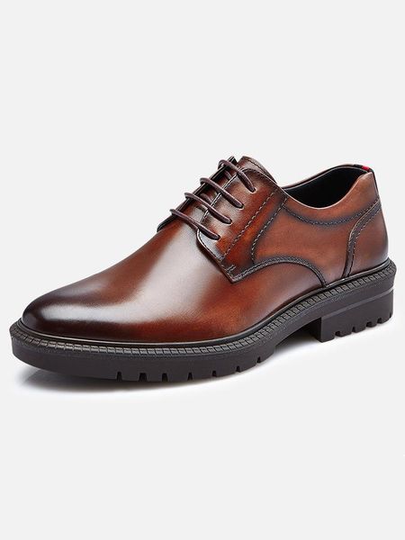 

hair leather shoes for men's business casual men dress, Black