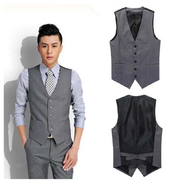 

men's vests men suit vest slim fit wedding waistcoat mens formal dress sleeveless jacket, Black;white
