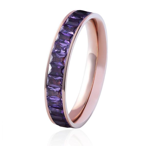 

cluster rings titanium steel 4 colors semi-circle quartet crystal ring woman luxury jewelry wholesale good gift for holiday, Golden;silver