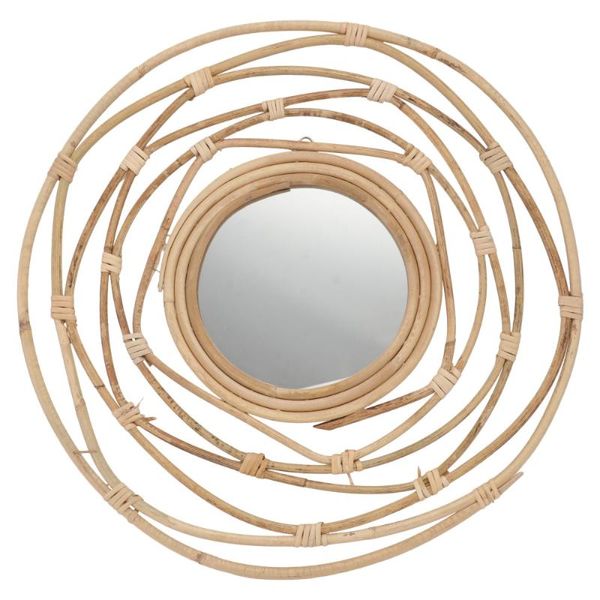 

mirrors 1pc decorative woven mirror home make-up creative wall ornament khaki