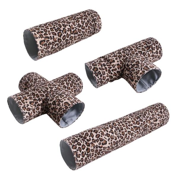 

small animal supplies pet tunnel leopard print portable play safe toys for kitten