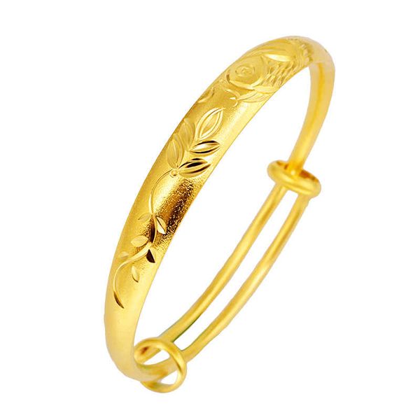 

women's small fish 24k gold plate bangle bracelets njgb270 fashion wedding gift women yellow gold plated bracelet, Black