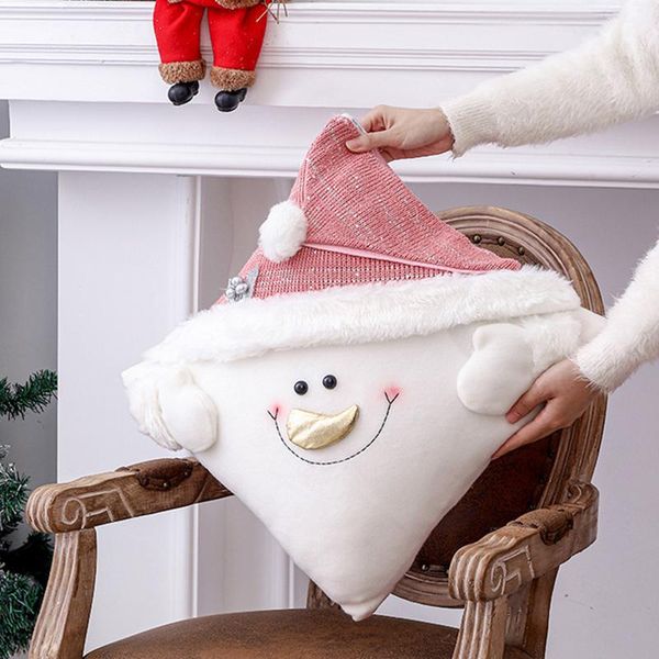 

cushion/decorative pillow christmas decoration cushion knitted plush cartoon santa claus/snowman doll cute seasonal family car