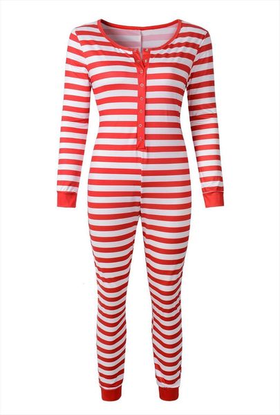 

christmas striped autumn long sleeve women jumpsuits single breasted fashion overalls one piece, Black;white