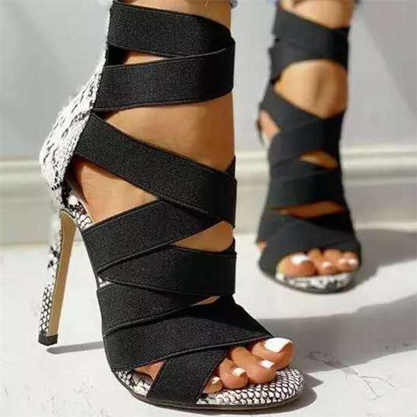 

summer black white serpentine open toe shoes sandals ladies casual zip female heel heels women