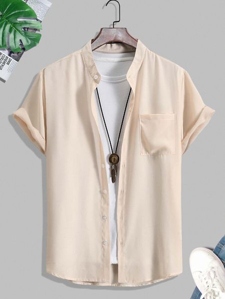 

men patched pocket shirt without tee r7el#, White;black