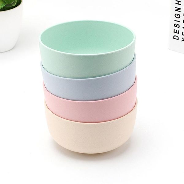 

4pcs bamboo fiber rice bowls simple household bowl dish soup storage for men