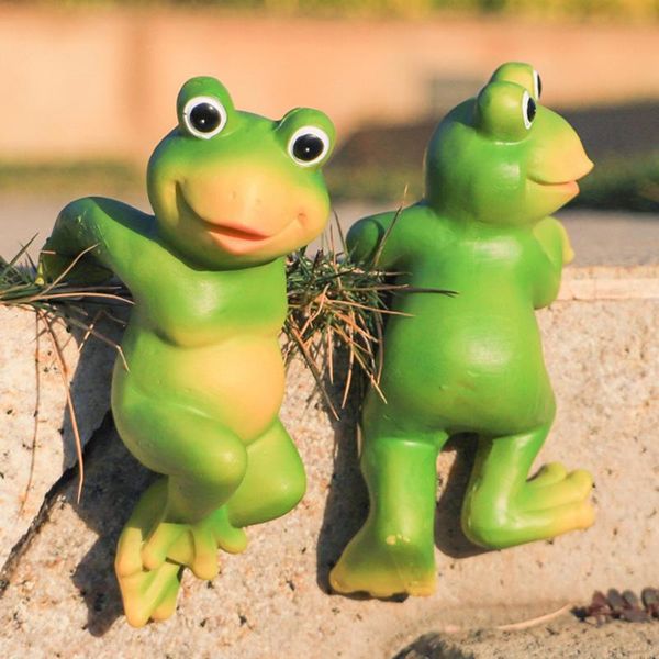 

garden decorations frog statue animal pendant gift outdoor courtyard resin accessories decoration stone figurines sculpture drinking coffee