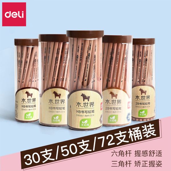 

stationery deli writing hb pencil children 2b drawing sketch pen primary school suppli 30 piec 50 barrels, Black;red