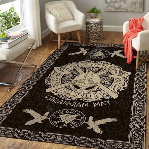 

carpets viking eagle poleaxe 3d all over printed rug non-slip mat dining room living soft bedroom carpet