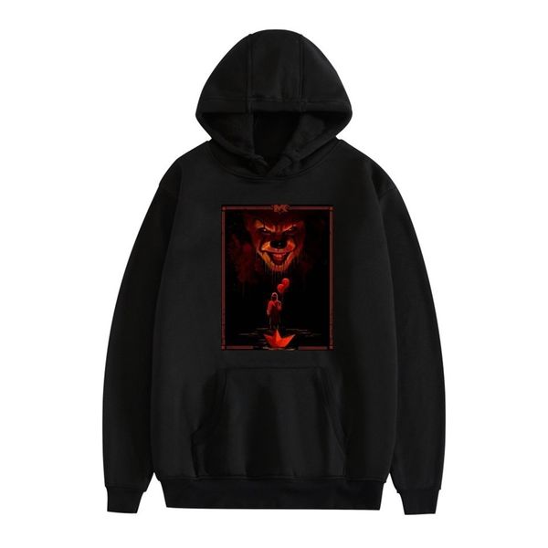 

it - chapter two fashion loose men's and women's hooded sweater, Black