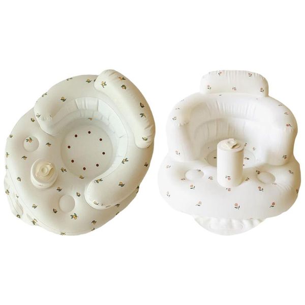 

life vest & buoy pvc born inflatable baby seat swimming pool floats shower bath chair floating bathtub swim aid learning sitting