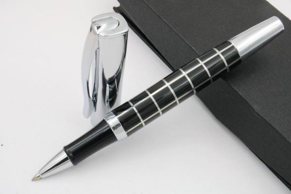 

ballpoint pens 051 half black line silver accessories metal rollerball pen, Blue;orange