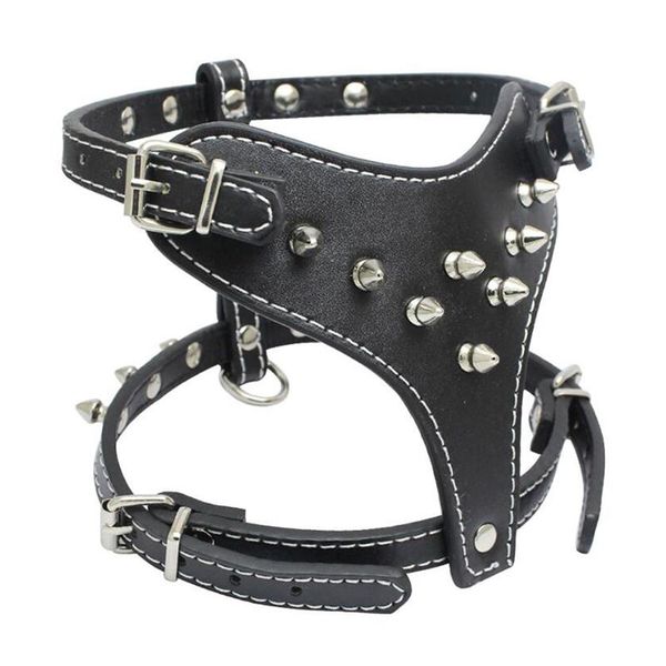 

dog apparel fashion rivet vest collars chain puppy cat pet harness leash lead set chest straps accessories supplies