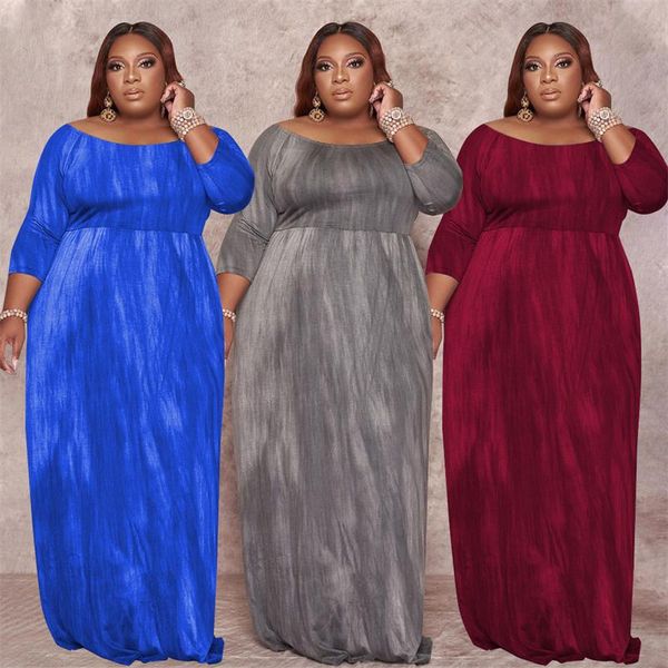

ethnic clothing plus size dresses for women dashiki super elastic maxi robe femme african autumn clothes sundress long boubou vestidos, Red