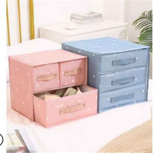 

drawer organizer cloth storage box with lid closet underwear 3 grids bag drawers