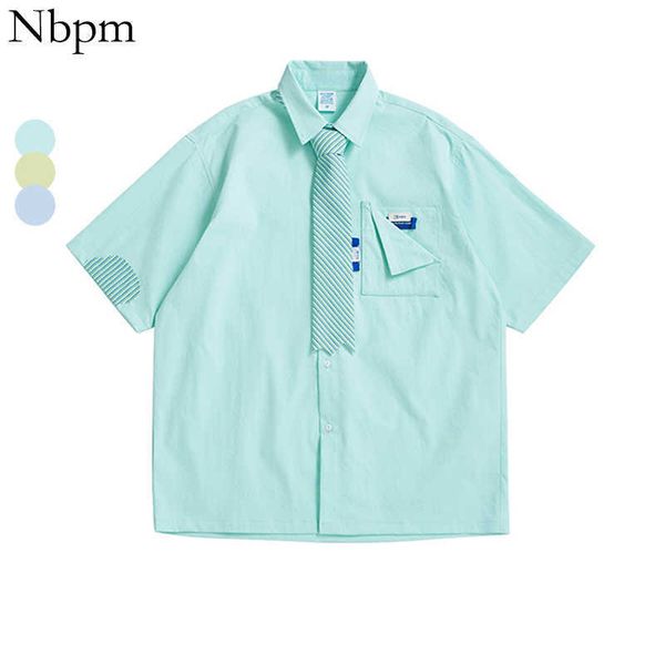 

spring women's clothing striped design women's shirt with tie loose female candy colors summer tunic fashion shirt 210529, White