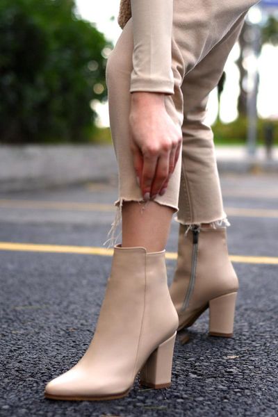 

boots port 2 different color season elegant design women's fashion, Black