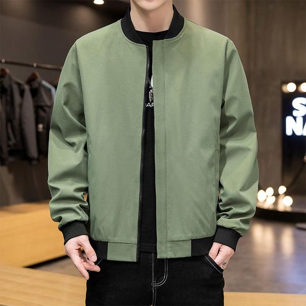 

men's jackets jacket autumn winter baseball collar solid color street casual fashion loose large size m-8xl, Black;brown