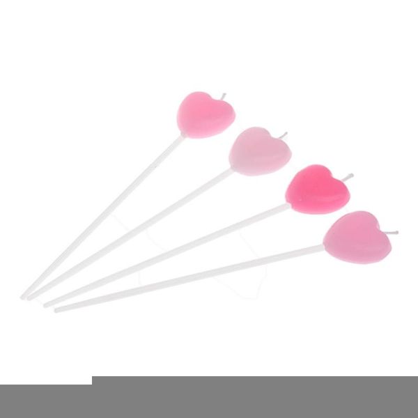 

candles 4pcs happy birthday candle love heart/star sticks design cake er party decor