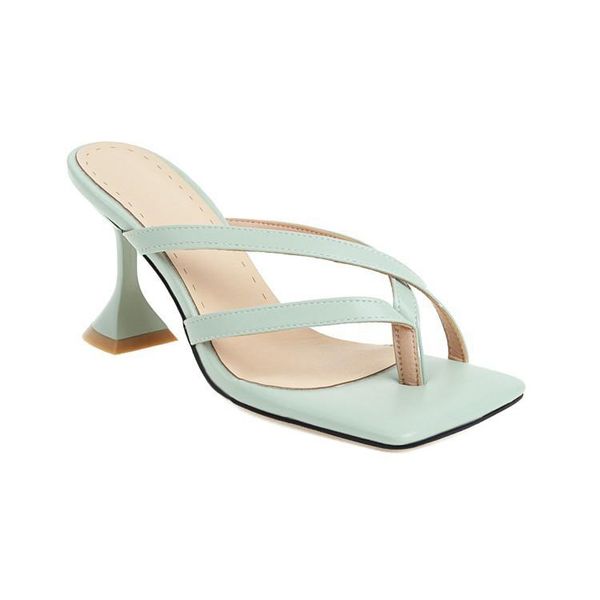 

slippers shoes woman 2021 summer low heeled mules rubber flip flops high hawaiian fabric pu rome slides super hoof slipper, Black