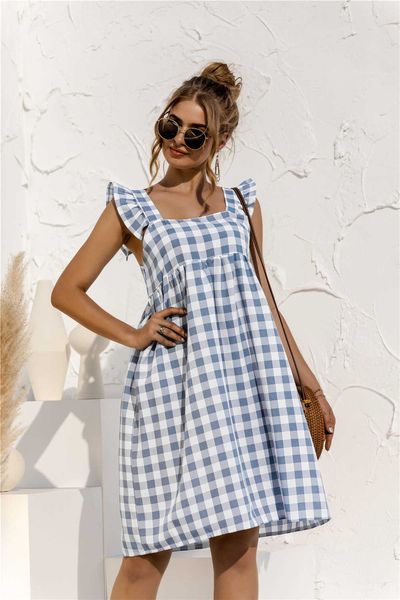 

ruffles maternity dresses summer pregnancy clothes casual plaid pregnancy dress for pregnant women 2021 fashion pregnant clothes y0924, White