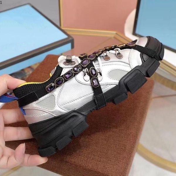 

dio flashtrek shoes with removable crystals menssneaker fashion womens casual sneakers size 35-45 km001, Red;white