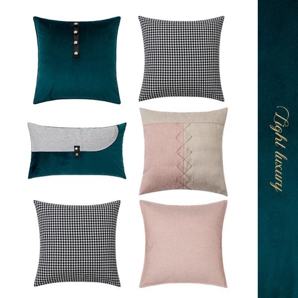 

cushion/decorative pillow small fresh style cushion cover light luxury office sofa throw covers soft home decor backrest pillowcase 30*50/45