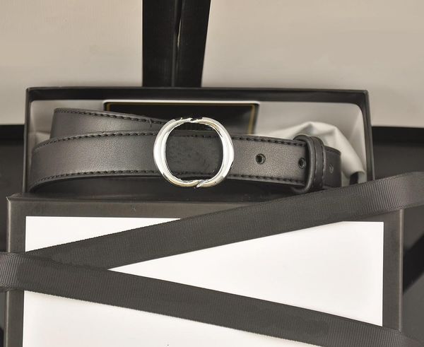 

men women belts classic casual letter metal buckle fashion simple and versatile accessories, Black;brown