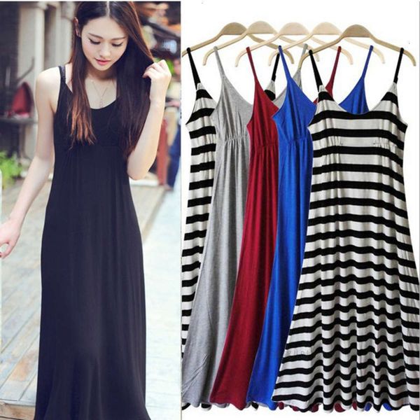 

casual dresses dress women clothes summer korean modal beach suspender women's mopping slim with long y4zf, Black;gray