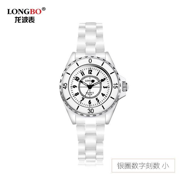 

wristwatches style watch ceramic fashion simple waterproof quartz ladies, Slivery;brown