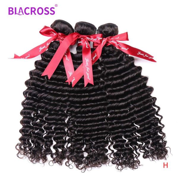

human hair bulks deep wave bundles brazilian remy extensions nature color, Black