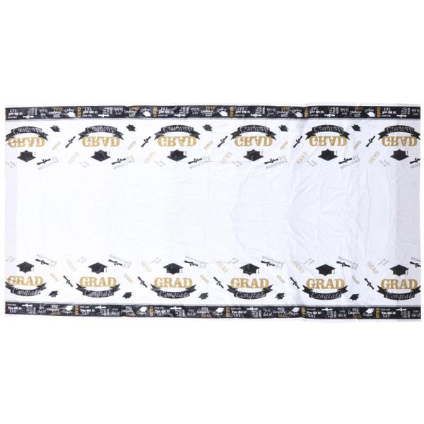 

table cloth 2pcs graduation season cover tablecloth decor (white)