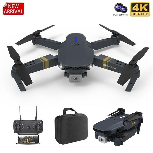 

foldable quadcopter with wide angle 4k 1080p 720p dual camera rc drone height hold long battery life kid's gift toy drones