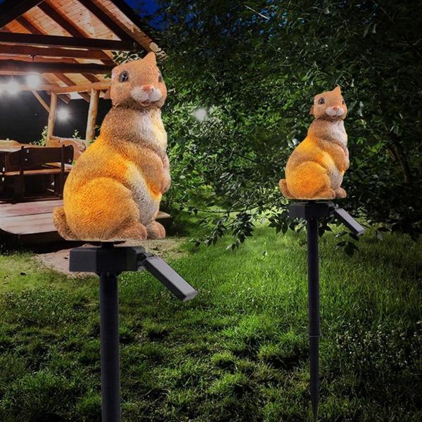

party decoration solar led plug-in lamp garden lawn resin crafts accessories holiday ornaments f3p4