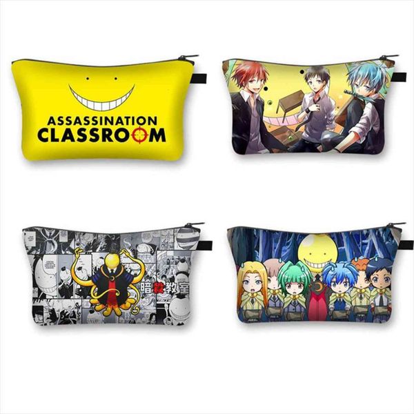 

assassination classroom cosmetic woman makeup bags organizer ansatsu kyoushitsu case female toiletry storage