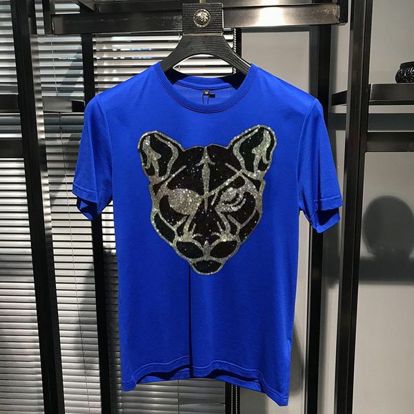 

men's t-shirts personality delivers fast, casual animal cartoon male t-shirt short sleeve 4-color lowi, White;black