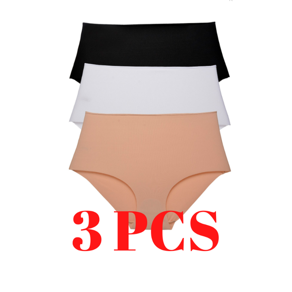 

panties laser cut slimming and minimizing underwear 3 piece  shrinking women black leather white colors seamless women's, Black;pink