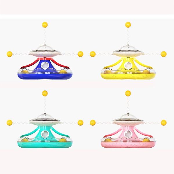 

cat toys 2021 explosive turntable track ball windmill leaking food funny stick