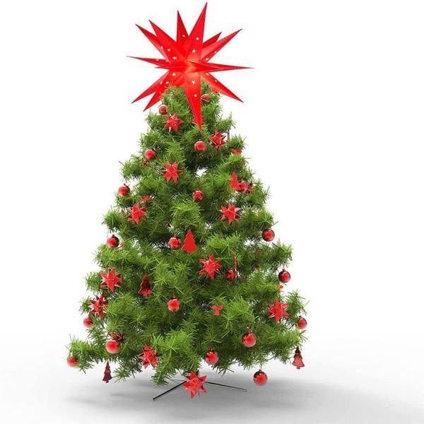 

christmas decorations 3d moravian red star led light outdoor battery to decorate trees party balconies courtyards