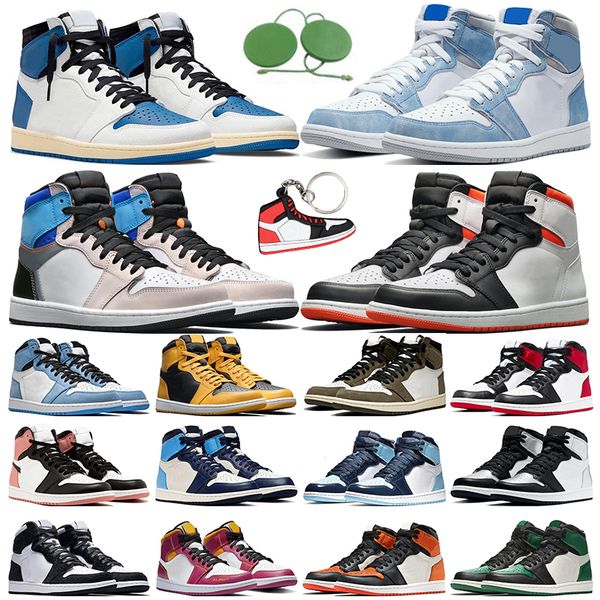 

air jordan 1 1s men women basketball shoes fragment hyper royal pollen bred toe university blue electro orange mocha cactus jack unc mens tr