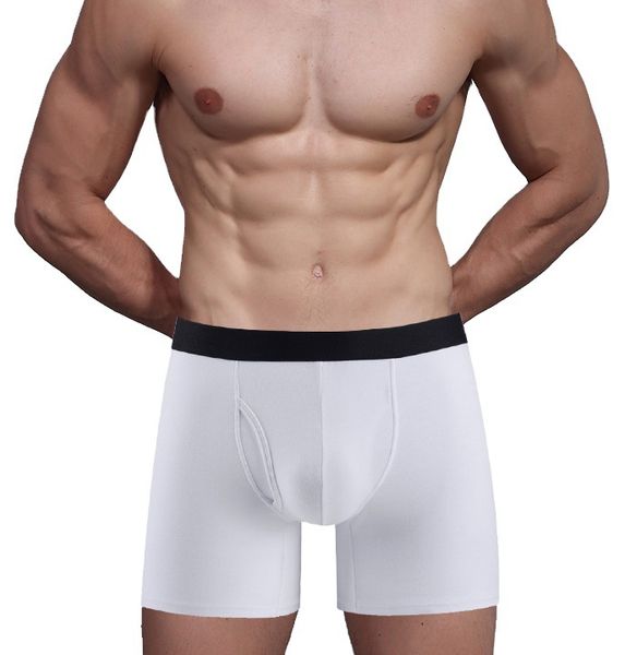 

men cotton boxers shorts underwear solid color underpants panties european size, Black;white