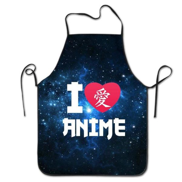 

love anime in japanese apron - cooking kitchen chef barber bib aprons for women men