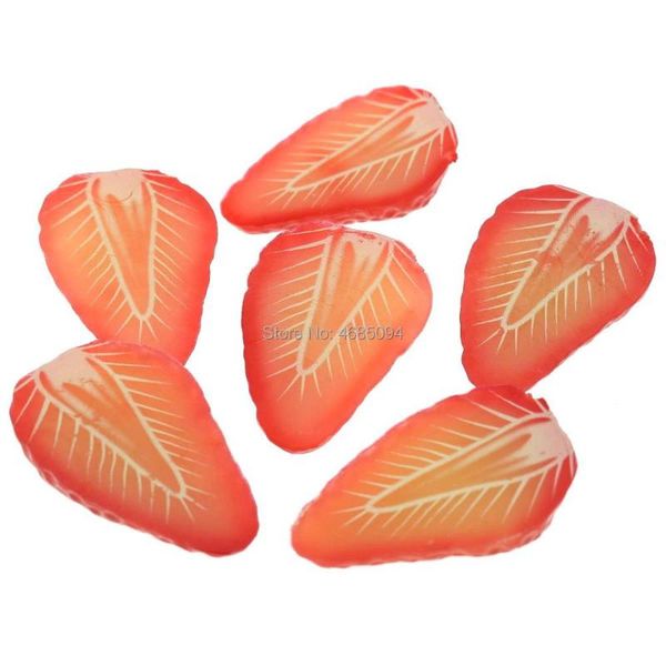 

party decoration gresorth 6pcs lifelike artificial strawberry slice fake fruit model festival
